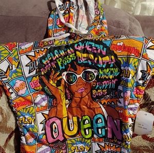 Melanin Queen Drawstring Kids Hoodie!!